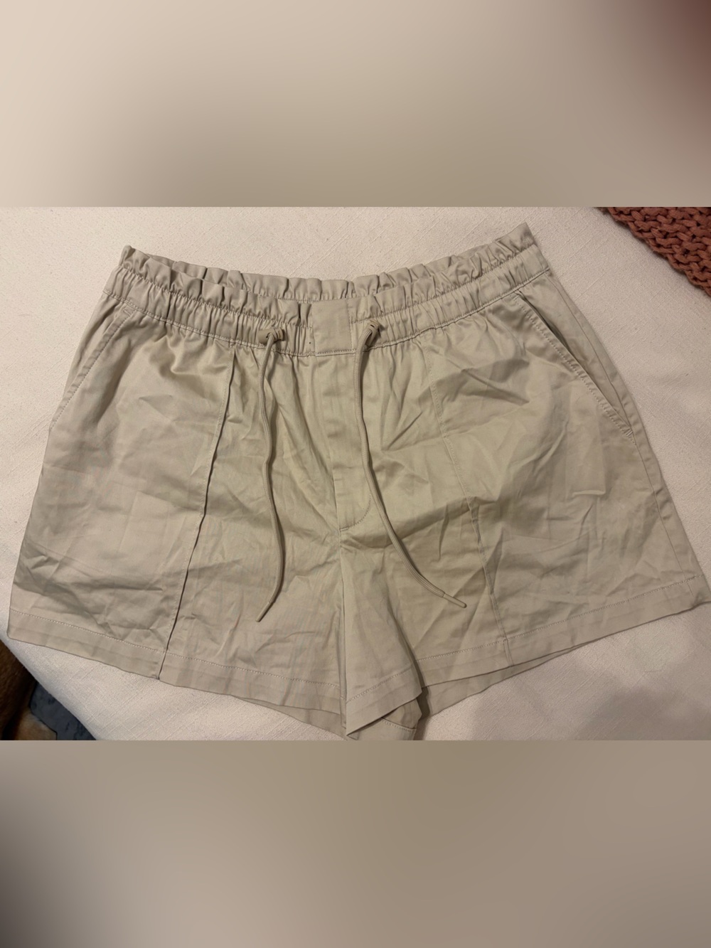 GAP Beige Elastic Waist Pull-On Shorts